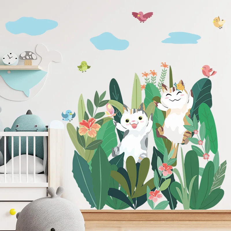 Painted Cat Turtle Back Leaf Jungle Play Children's Room Wall Stickers Kindergarten Wall Decoration Self-adhesive PVC Wallpaper
Painted Cat Turtle Back Leaf Jungle Play Children's Room Wall Stickers Kindergarten Wall Decoration Self-adhesive PVC Wallpaper