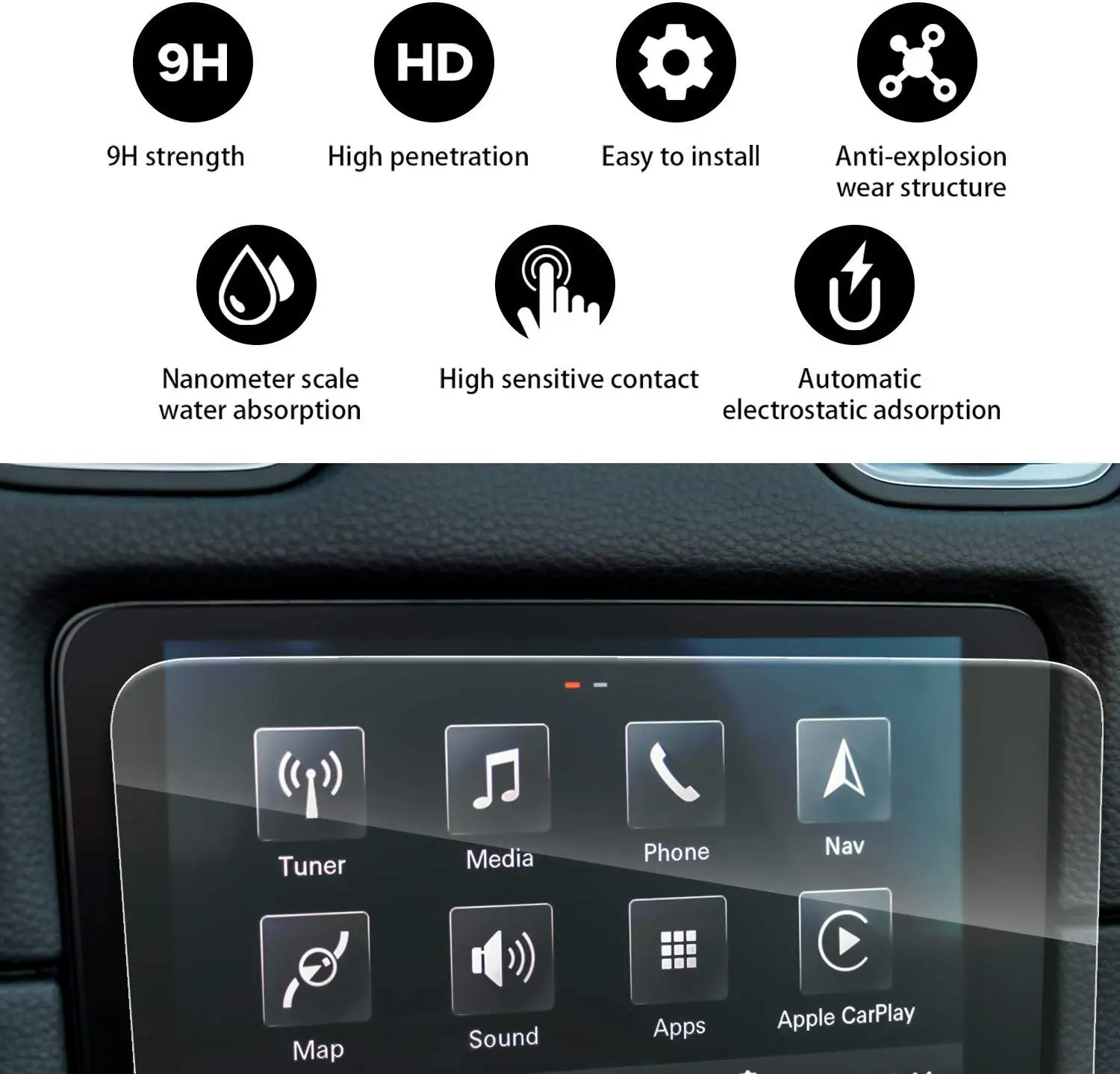 for Porsche Cayenne 2017 2018 7 Inch Tempered Glass, Reduce The Fingerprint Anti-Explosion Automatic Adsorption
for Porsche Cayenne 2017 2018 7 Inch Tempered Glass, Reduce The Fingerprint Anti-Explosion Automatic Adsorption