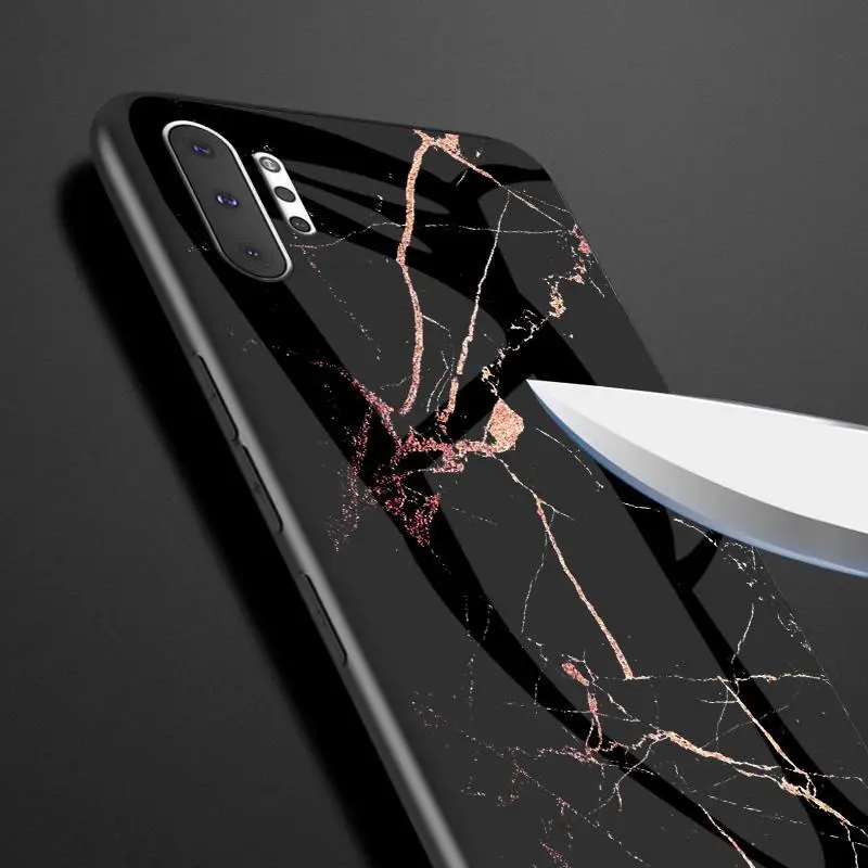 Мрамор закаленное Стекло чехол для samsung Galaxy Note 10 Pro A90 A80 A70 A60 A50 A40 A30 A20 A10 A20E A10E M20 M10 S10
