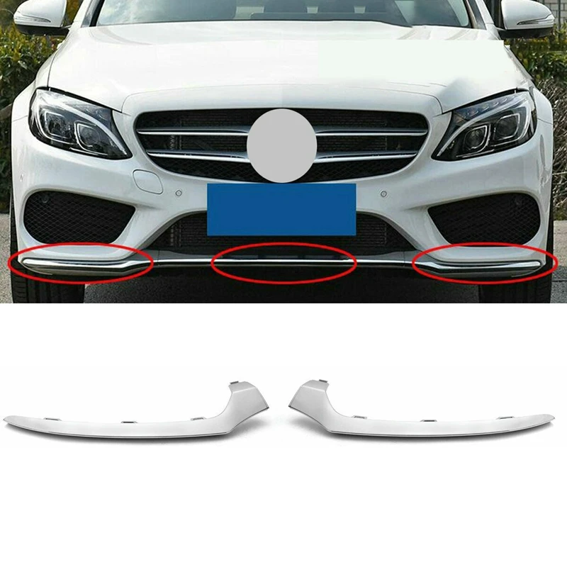 2 шт., хромированный передний бампер для Mercedes W205 C-Class 2015-2017 2058851374 2058851474
2 шт., хромированный передний бампер для Mercedes W205 C-Class 2015-2017 2058851374 2058851474