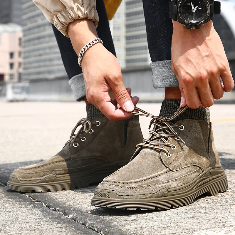 Handmade Boots Mens Brown Boots Work Men Shoes High Top Vintage Ankle Leather For Martins Men's Winter Sneakers
Handmade Boots Mens Brown Boots Work Men Shoes High Top Vintage Ankle Leather For Martins Men's Winter Sneakers
