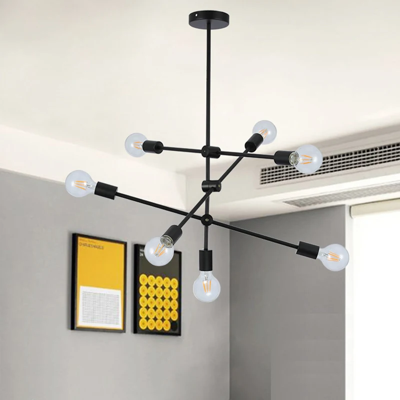 Modern Chandelier 6 Arms Restaurant Dining Living Room Lamp Black Nordic Hanging Light Bedroom Kitchen Lighting Fixture
Modern Chandelier 6 Arms Restaurant Dining Living Room Lamp Black Nordic Hanging Light Bedroom Kitchen Lighting Fixture