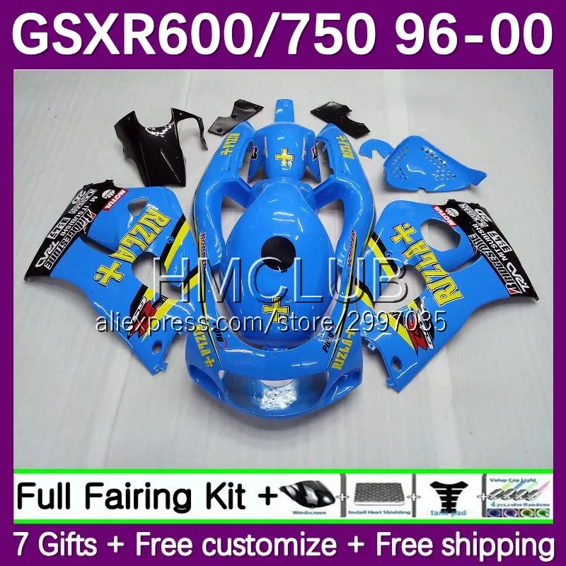 Комплект SRAD для SUZUKI GSXR 600 750 CC GSXR750 8No.5 GSXR600 1996 1997 1998 1999 GSX-R750 RIZLA blue 96 97 98 99 00 обтекатель 
Комплект SRAD для SUZUKI GSXR 600 750 CC GSXR750 8No.5 GSXR600 1996 1997 1998 1999 GSX-R750 RIZLA blue 96 97 98 99 00 обтекатель