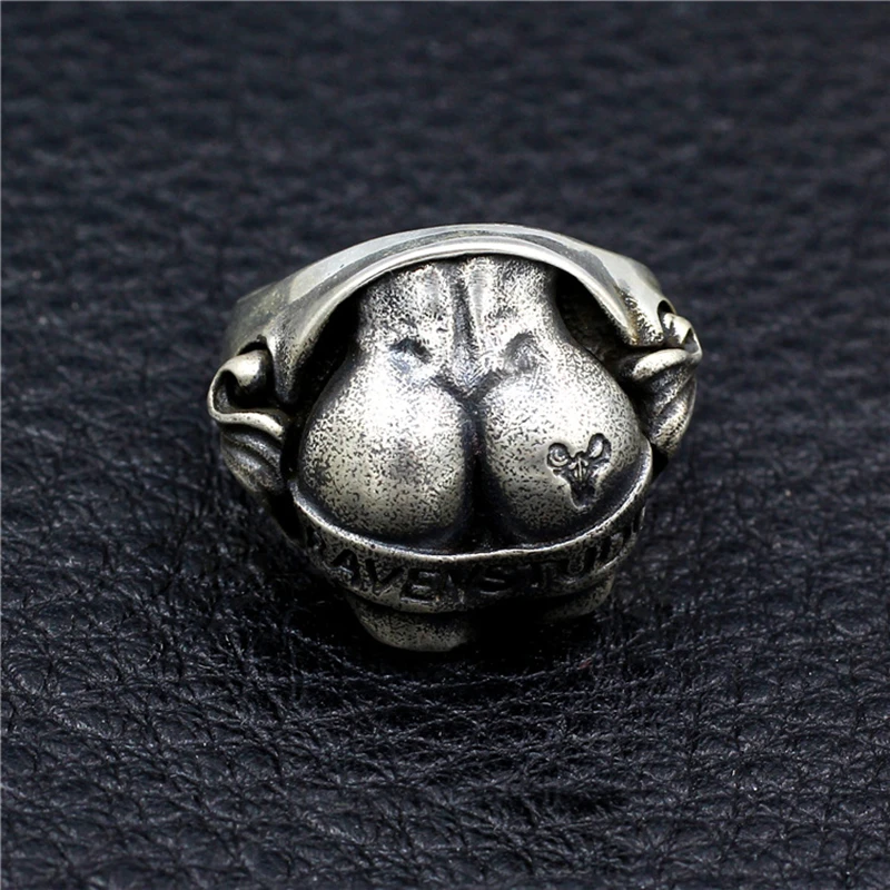 Erotic Hip Hop Punk Jewelry 925 Sterling Silver Will Win One Silver Men's Big Butt Ring 
Erotic Hip Hop Punk Jewelry 925 Sterling Silver Will Win One Silver Men's Big Butt Ring