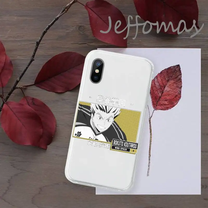 Japan Anime Volleyball Boy Haikyuu Phone Case Transparent for iPhone 11 12 mini pro XS MAX 8 7 6 6S Plus X 5S SE 2020 XR