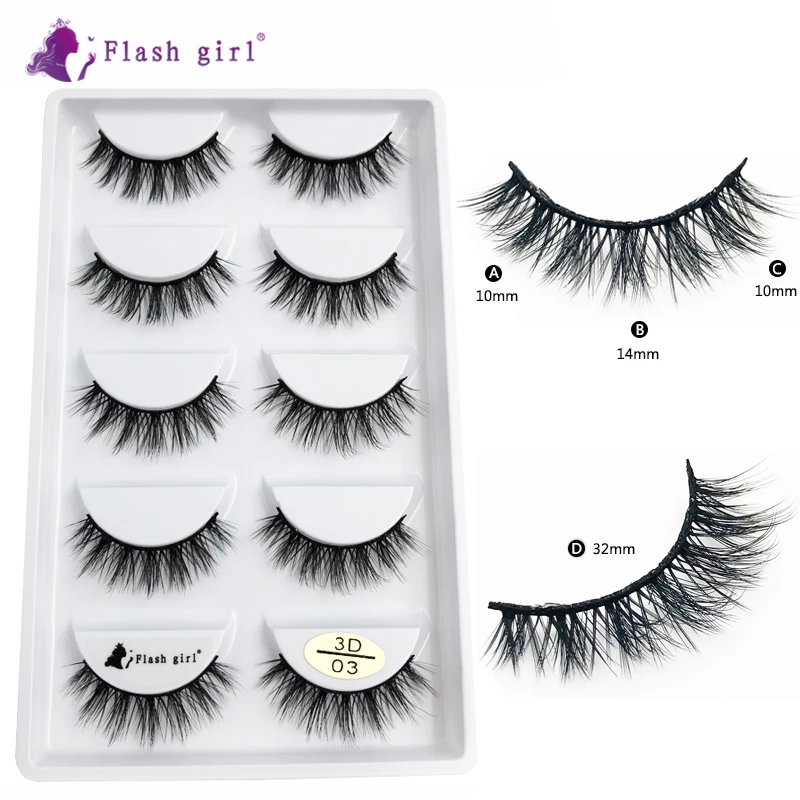 5 Pairs 3D Mink Eyelashes 3D-03 Natural Long False Eyelashes In Bulk Handmade Fake Eyelash Extension Makeup Tools
5 Pairs 3D Mink Eyelashes 3D-03 Natural Long False Eyelashes In Bulk Handmade Fake Eyelash Extension Makeup Tools