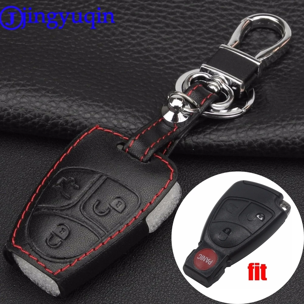 Jingyuqin 3B кожаный чехол для ключей Mercedes Benz A C E S ML CLK SLK CLS защитный держатель брелок