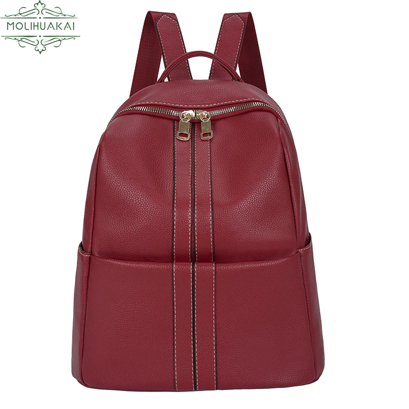 3 Color Women Soft Leather Backpacks Vintage Female Shoulder Bags Sac a Dos Casual Travel Ladies Bagpack Mochilas School Bags
3 Color Women Soft Leather Backpacks Vintage Female Shoulder Bags Sac a Dos Casual Travel Ladies Bagpack Mochilas School Bags