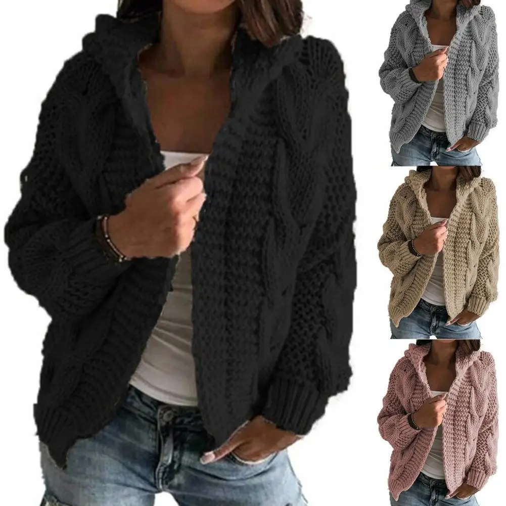 Women Fashion Solid Hooded knitted Sweaters Casual Long Sleeve Patchwork Tops Cardigan Autumn Winter Warm All-match Coat Mujer
Women Fashion Solid Hooded knitted Sweaters Casual Long Sleeve Patchwork Tops Cardigan Autumn Winter Warm All-match Coat Mujer