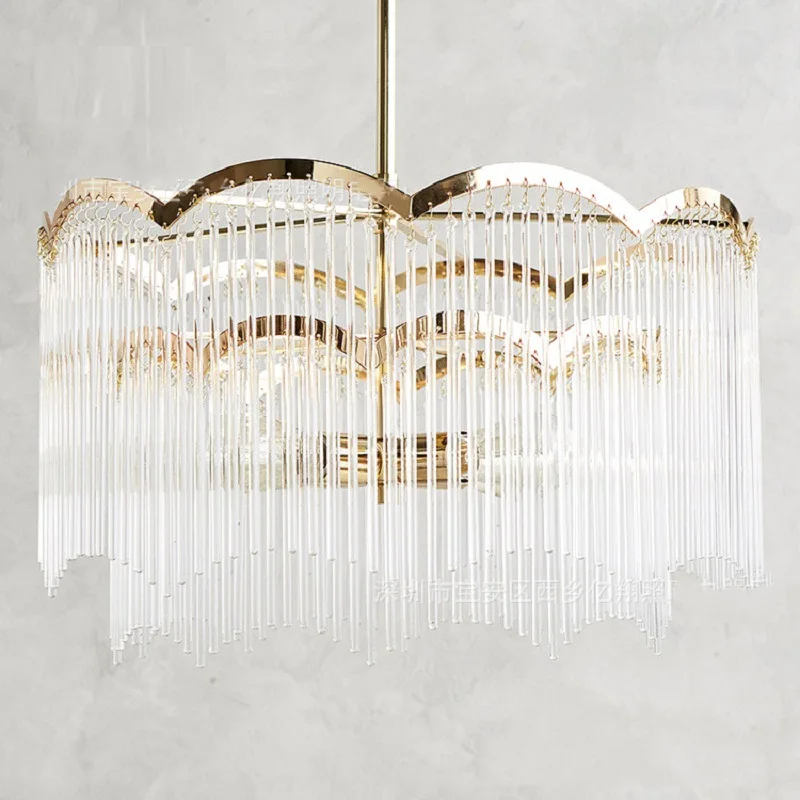 Postmodern Mediterranean Golden Parlor Glass Hotel Room Circular Living Room Dining Room Small Chandelier Light Fixtures
Postmodern Mediterranean Golden Parlor Glass Hotel Room Circular Living Room Dining Room Small Chandelier Light Fixtures