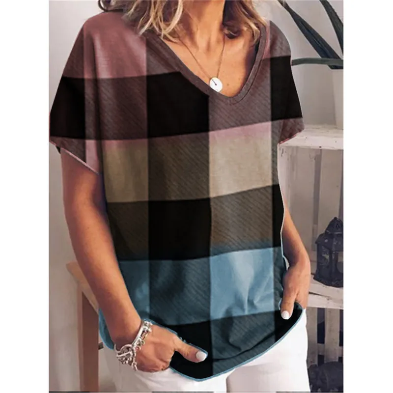 2021 Spring and Summer New Gradient Color Printing Short-sleeved European and American Large Size Loose Women's T-shirt Top
2021 Spring and Summer New Gradient Color Printing Short-sleeved European and American Large Size Loose Women's T-shirt Top
