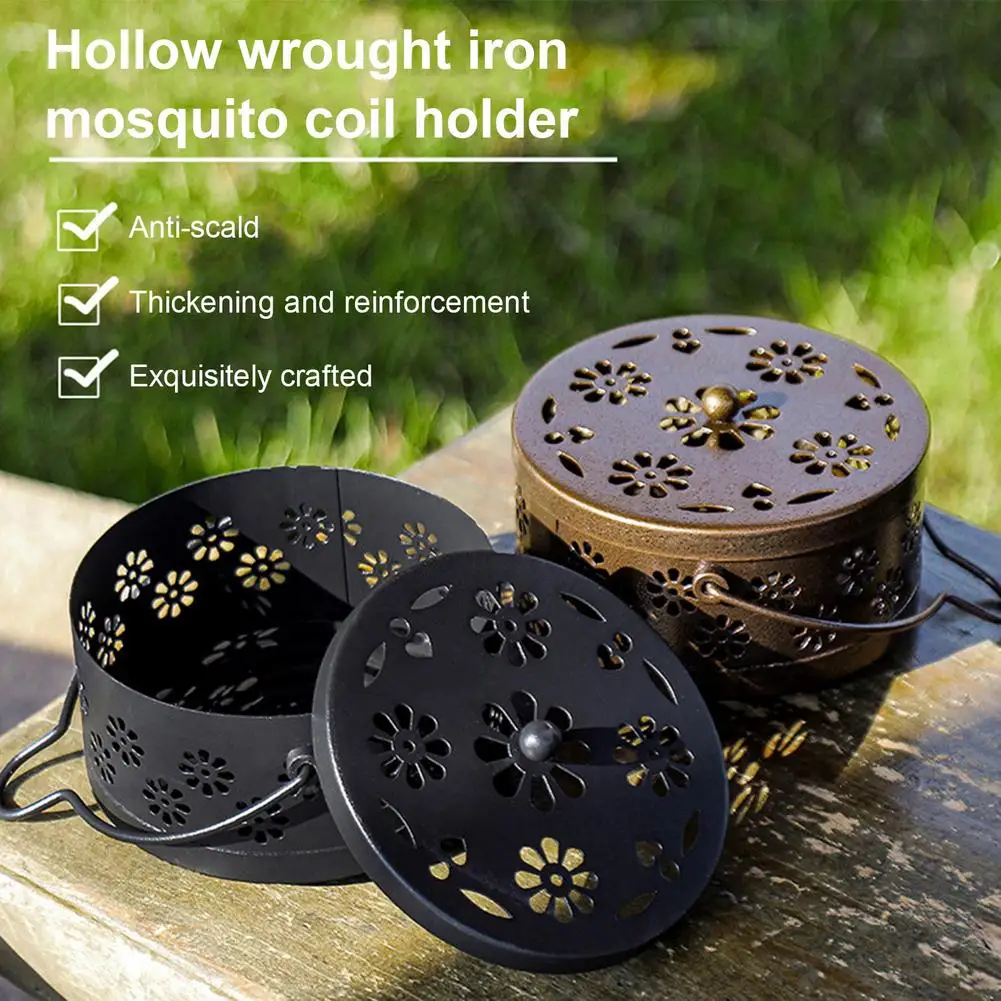 1pcs Mosquito Coil Holder Portable Mosquito Incense Burner Hollowed Anti Scald Garden Classical With Handle Mosquito Coil Holder
1pcs Mosquito Coil Holder Portable Mosquito Incense Burner Hollowed Anti Scald Garden Classical With Handle Mosquito Coil Holder