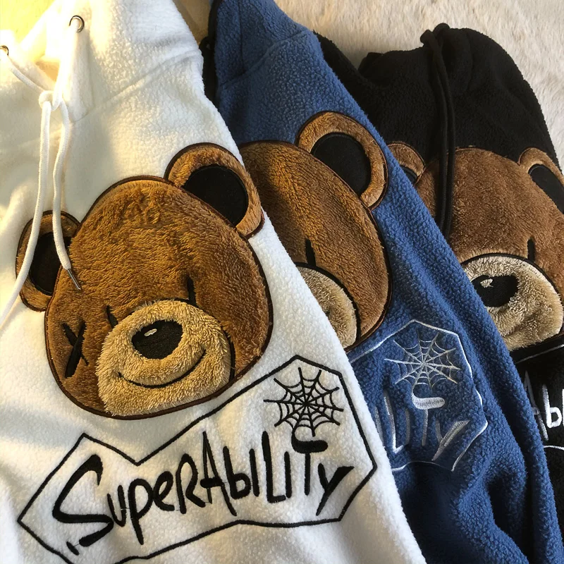 Velvet Thick Woolen Hoodie Women Autumn Winter Warm Sweatshirt Embroidery Bear Vintage Coat Loose Oversized Hoodies Teens Girls
Velvet Thick Woolen Hoodie Women Autumn Winter Warm Sweatshirt Embroidery Bear Vintage Coat Loose Oversized Hoodies Teens Girls