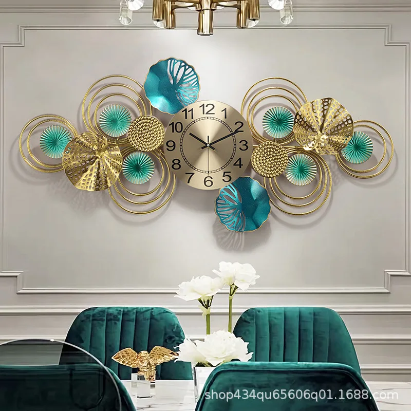New Chinese Fashion Home Living Room Art Clock Luxury Decorative Wall Clock Atmosphere Creative Silent Clock Home Decor
New Chinese Fashion Home Living Room Art Clock Luxury Decorative Wall Clock Atmosphere Creative Silent Clock Home Decor