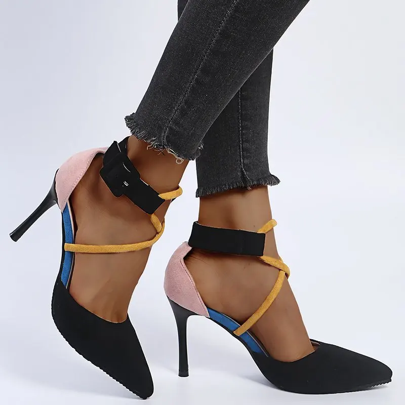 High Heels Women Summer Fashion Mixed Colors Pointed Shallow Mouth Sexy Stiletto Shoes Women Sandals Pink Heels Wedding Shoes 
High Heels Women Summer Fashion Mixed Colors Pointed Shallow Mouth Sexy Stiletto Shoes Women Sandals Pink Heels Wedding Shoes
