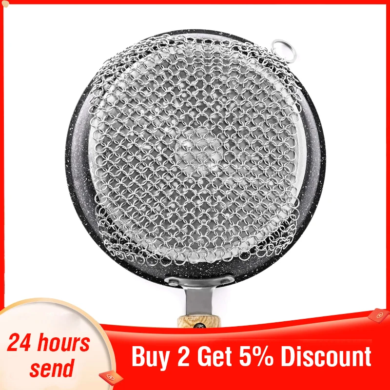 316 Stainless Steel Cast Iron Cleaner Chainmail Dish Scrubber Magic Dish Pan Skillet Cleaner Kitchen Gadgets Kitchen Accessories
316 Stainless Steel Cast Iron Cleaner Chainmail Dish Scrubber Magic Dish Pan Skillet Cleaner Kitchen Gadgets Kitchen Accessories