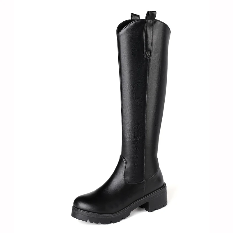 ANNYMOLI Platform High Heel Western Boots Rivet Chunky Heel Long Boots Zip Knee High Boots Round Toe Ladies Shoes Winter 34-44
ANNYMOLI Platform High Heel Western Boots Rivet Chunky Heel Long Boots Zip Knee High Boots Round Toe Ladies Shoes Winter 34-44