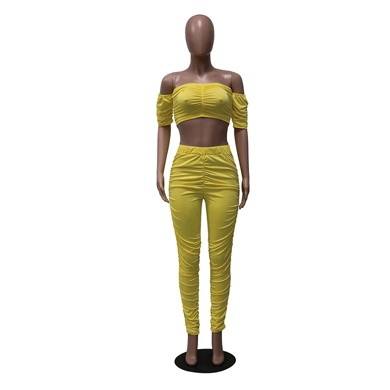 Casual Women Strapless Stacked Pants Set Two Piece Set Off Shoulder Crop Top + Long Pants Tracksuit Women Summer Clothes Women
Casual Women Strapless Stacked Pants Set Two Piece Set Off Shoulder Crop Top + Long Pants Tracksuit Women Summer Clothes Women