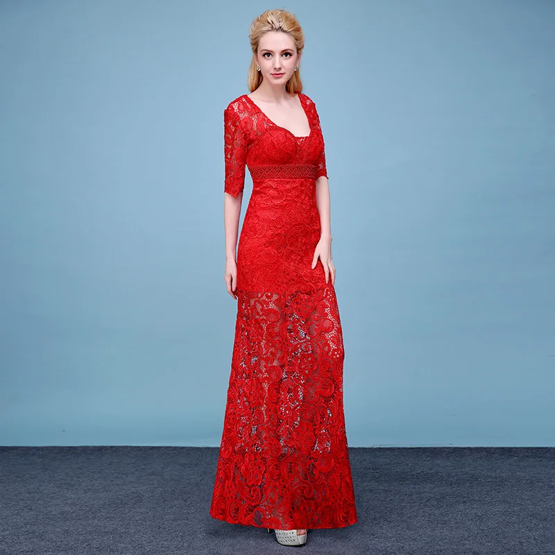 Wedding Dress, Sexy Lace, Slim, Long Sleeves, V-neck, Simple, Fashionable And Generous
Wedding Dress, Sexy Lace, Slim, Long Sleeves, V-neck, Simple, Fashionable And Generous