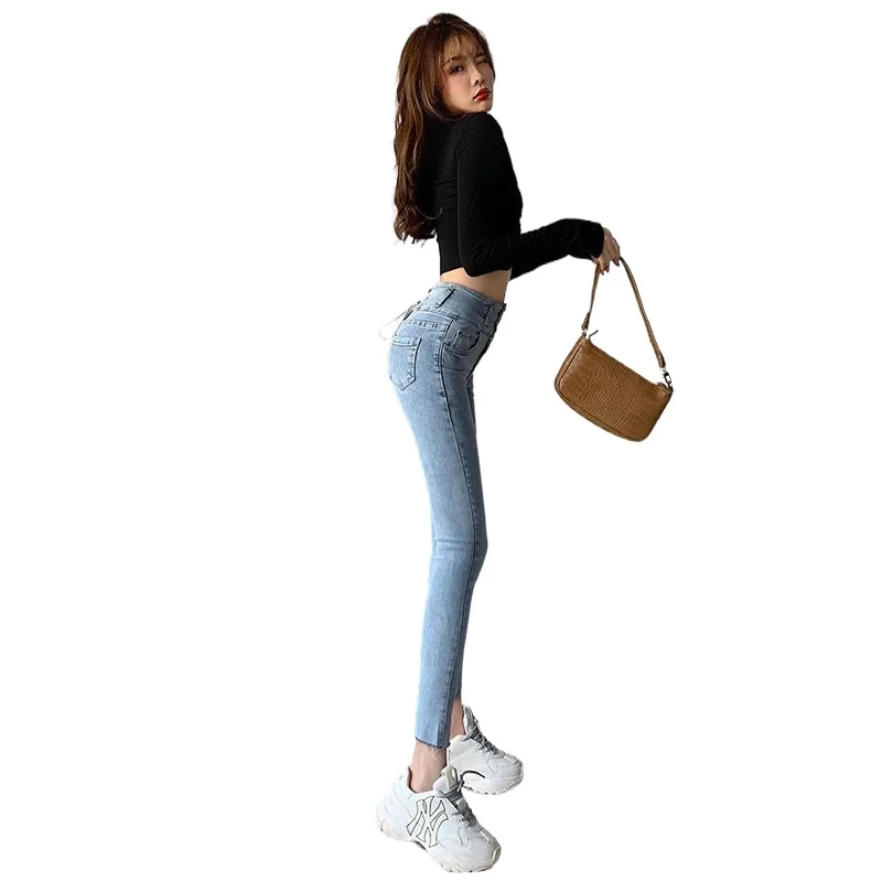 Autumn and Winter New Hip-lifting Super-high Waist Abdomen Stretch Tight Jeans Women's Slim Peach Feet Pants 2021
Autumn and Winter New Hip-lifting Super-high Waist Abdomen Stretch Tight Jeans Women's Slim Peach Feet Pants 2021