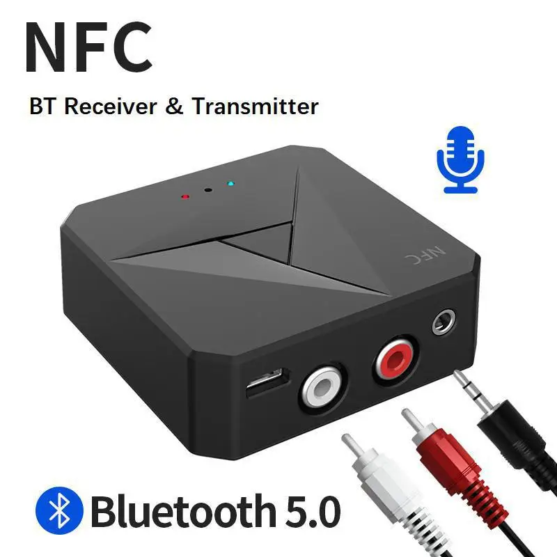 Bluetooth 5 0 адаптеры приема и передачи 2 в 1 Автомобильный 3 мм AUX RCA мобильный телефон
