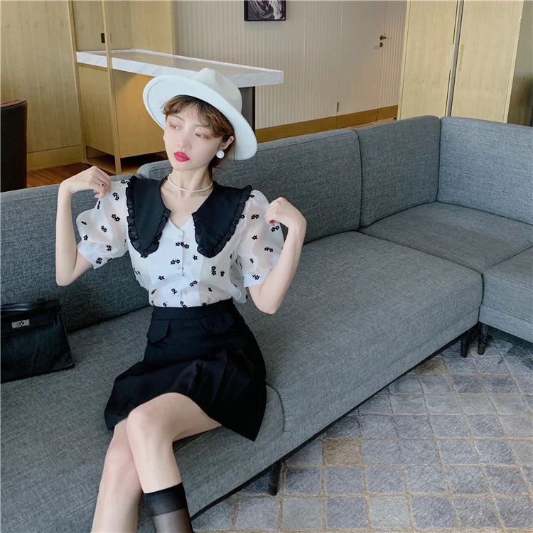 Cost-Effective Shirts Emperament Short Sleeve Blouse Young Women Sexy Fashion Tee Casual Loose Plus Size Korean Style Tops 2021
Cost-Effective Shirts Emperament Short Sleeve Blouse Young Women Sexy Fashion Tee Casual Loose Plus Size Korean Style Tops 2021