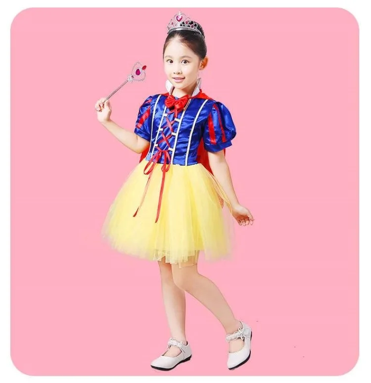 Платье Белоснежки Костюм принцессы для девочек Детские костюмы с пышными