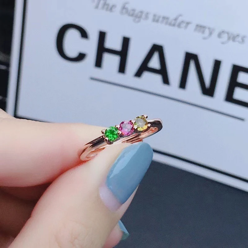 MeiBaPJ Natural Tourmaline Gemstone Fashion Colorful Stone Simple Ring for Women Real 925 Sterling Silver Charm Fine Jewelry
MeiBaPJ Natural Tourmaline Gemstone Fashion Colorful Stone Simple Ring for Women Real 925 Sterling Silver Charm Fine Jewelry