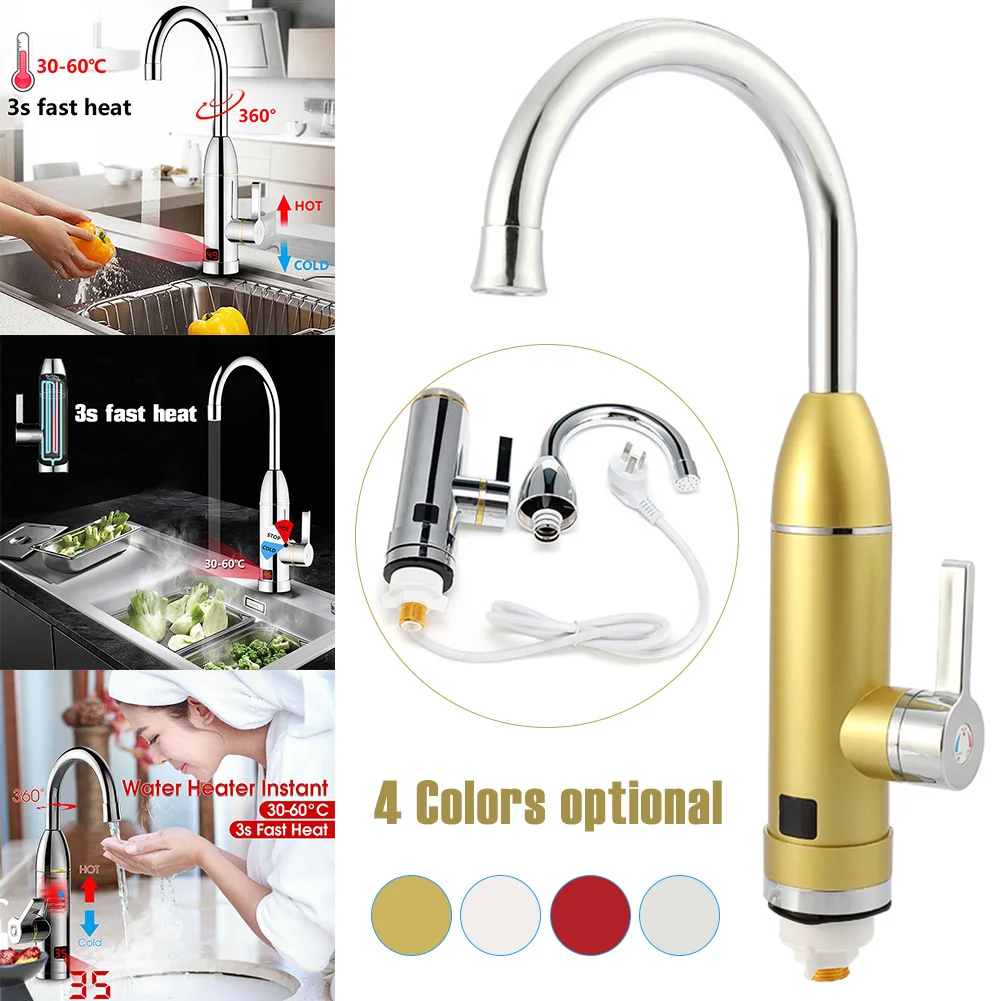Bathroom Kitchen Instant Heating Water Faucet Rotatable 220V Electric Hot Water Heater Water Tap with LED Temperature Display
Bathroom Kitchen Instant Heating Water Faucet Rotatable 220V Electric Hot Water Heater Water Tap with LED Temperature Display