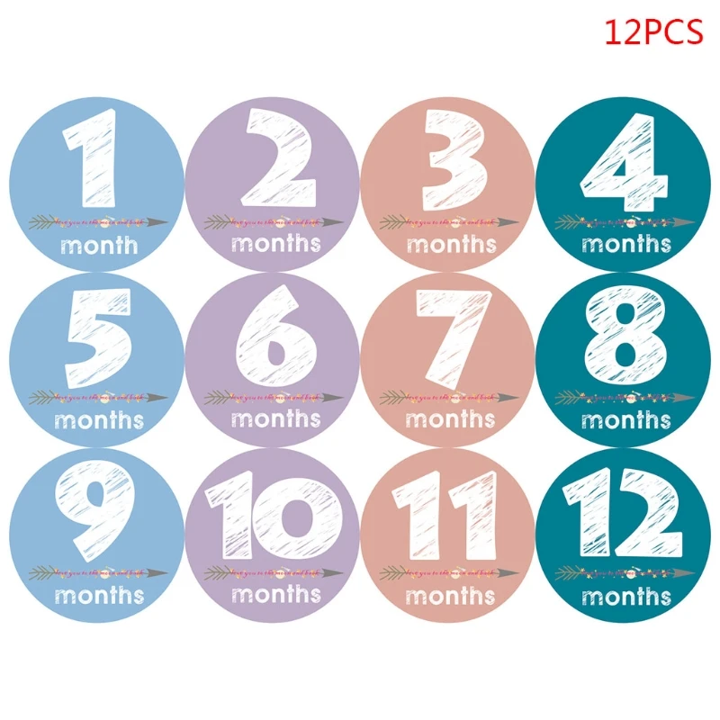 New Baby Pregnant Monthly Stickers Memory Recording Milestone Sticker Newborn Infants Growth Photo Photography Props 12 Pcs/Set
New Baby Pregnant Monthly Stickers Memory Recording Milestone Sticker Newborn Infants Growth Photo Photography Props 12 Pcs/Set