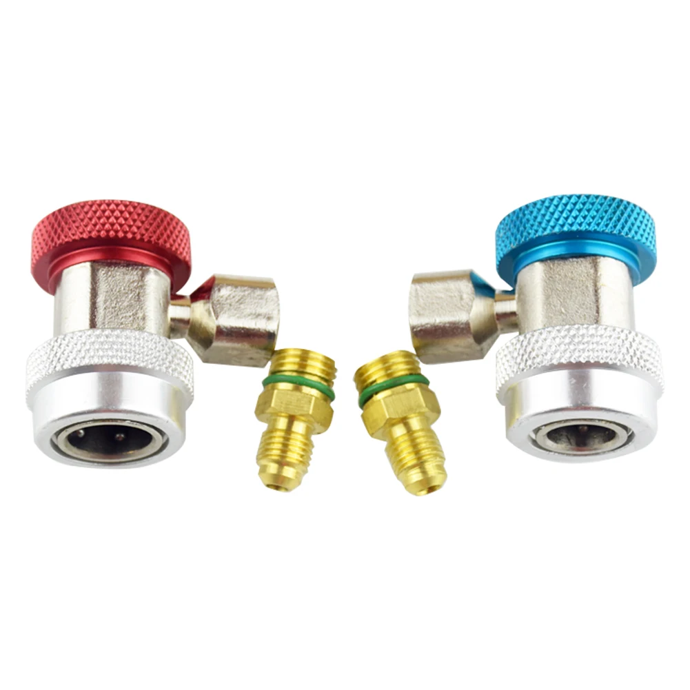 Adjustable R134A Quick Coupler Connector Adapter Fitting High Low 1/4" SAE HVAC Freon Manifold Gauge Hose Connector Kit
Adjustable R134A Quick Coupler Connector Adapter Fitting High Low 1/4" SAE HVAC Freon Manifold Gauge Hose Connector Kit