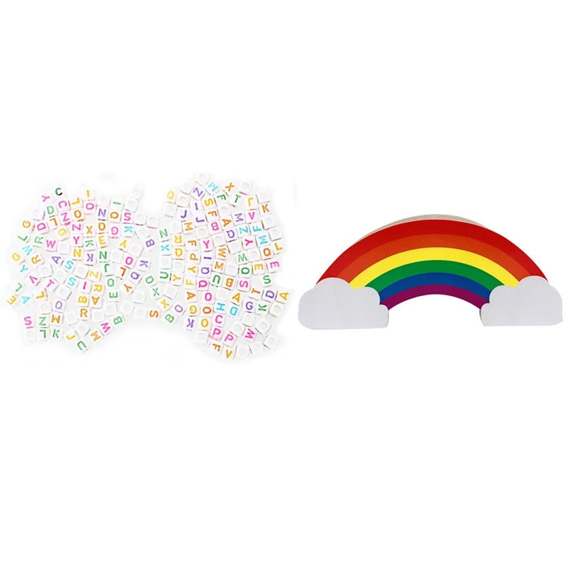 Lot 200 Letter of the Alphabet Plastic Cube Loose Beads 0.24 inch & 1x Rainbow Cloud Wooden Pencil Holder
Lot 200 Letter of the Alphabet Plastic Cube Loose Beads 0.24 inch & 1x Rainbow Cloud Wooden Pencil Holder