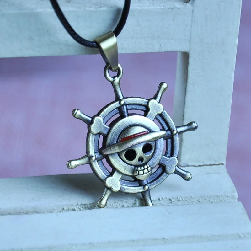 Wholesale 5 Pcs 2021 ONE PIECE Necklaces Rudder Skull Pendant Leather Rope Chain Neck Accessories for Women Men Jewelry Gifts
Wholesale 5 Pcs 2021 ONE PIECE Necklaces Rudder Skull Pendant Leather Rope Chain Neck Accessories for Women Men Jewelry Gifts