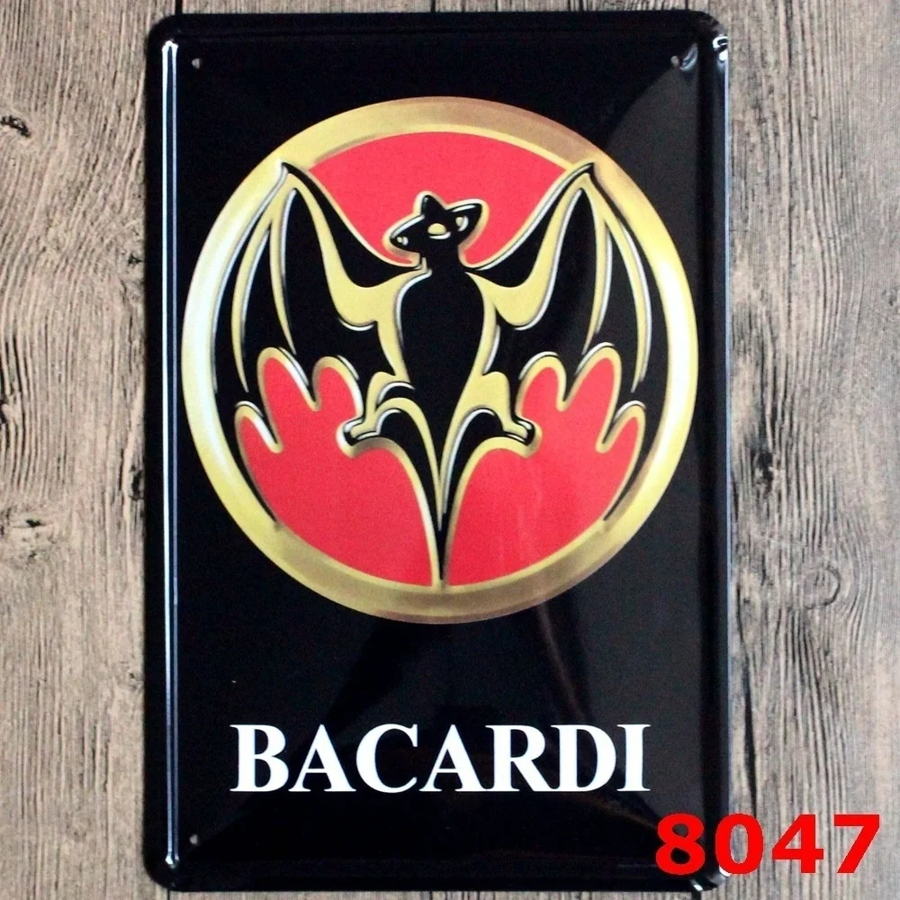 20x30 см ром Bacardi олова металла пластины со знаками знак Дом Кафе Ресторан Бар