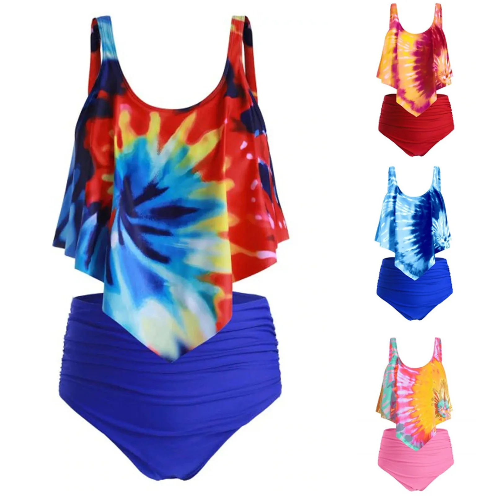 Sexy Women Two Pieces Bathing Suit Top Ruffled With High Waisted Bottom Tankini Set Swimming Bikinis Vikinis Para Mujer 2021#G
Sexy Women Two Pieces Bathing Suit Top Ruffled With High Waisted Bottom Tankini Set Swimming Bikinis Vikinis Para Mujer 2021#G