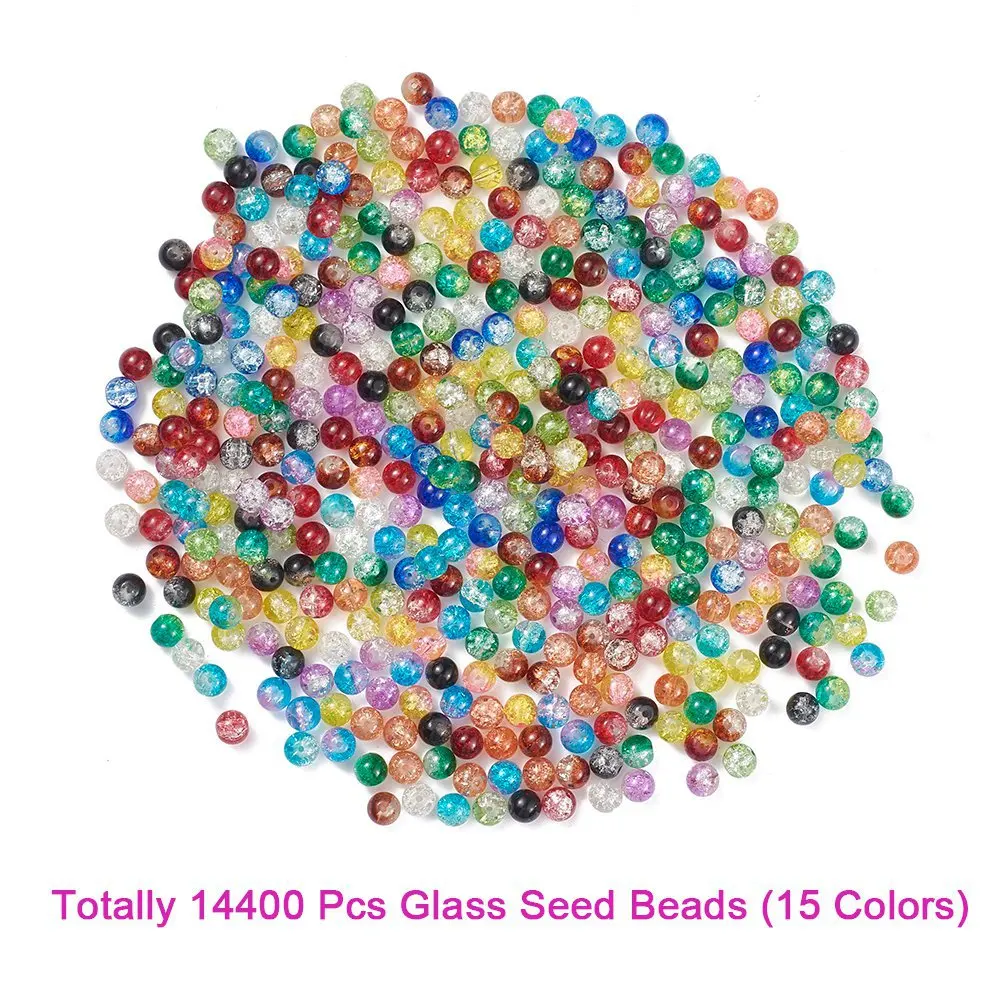 450PC 15 Color Mixed Color DIY Hand Glass Beads Bracelet Bead Wholesale Fashion Jewelry Accessories Jewelry Findings Components
450PC 15 Color Mixed Color DIY Hand Glass Beads Bracelet Bead Wholesale Fashion Jewelry Accessories Jewelry Findings Components