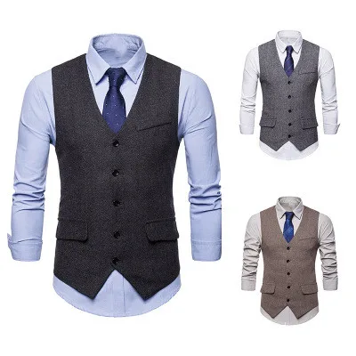 Mens Waistcoat Herringbone Single-breasted Jacket J Mens Slim Fit Wool Blazer Vest
Mens Waistcoat Herringbone Single-breasted Jacket J Mens Slim Fit Wool Blazer Vest