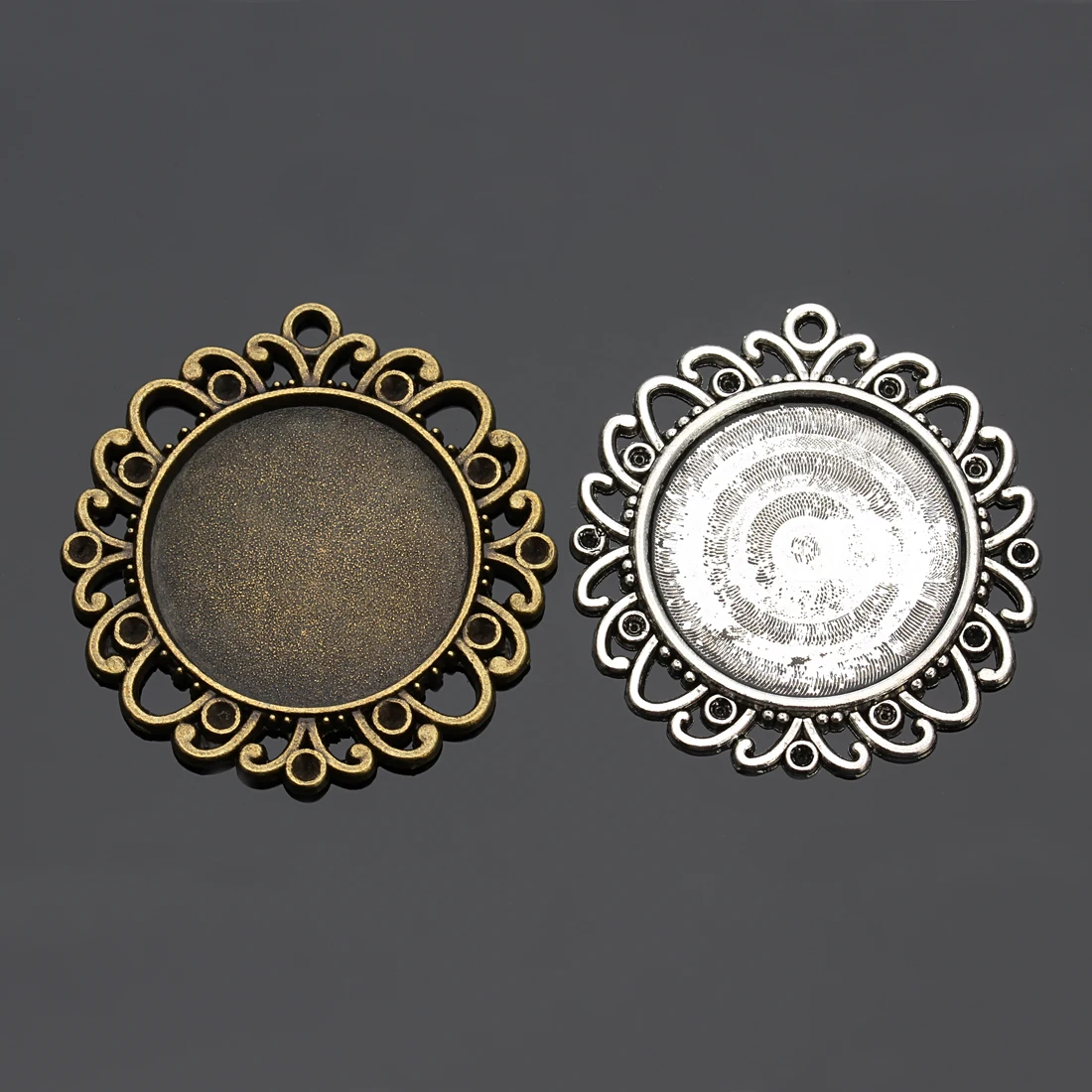 10pcs 25mm Cabochon Cameo Base Tray Bezel Blank Antique Silver Necklace Pendant Settings Fit Cabochons Jewelry Pendant Making
10pcs 25mm Cabochon Cameo Base Tray Bezel Blank Antique Silver Necklace Pendant Settings Fit Cabochons Jewelry Pendant Making