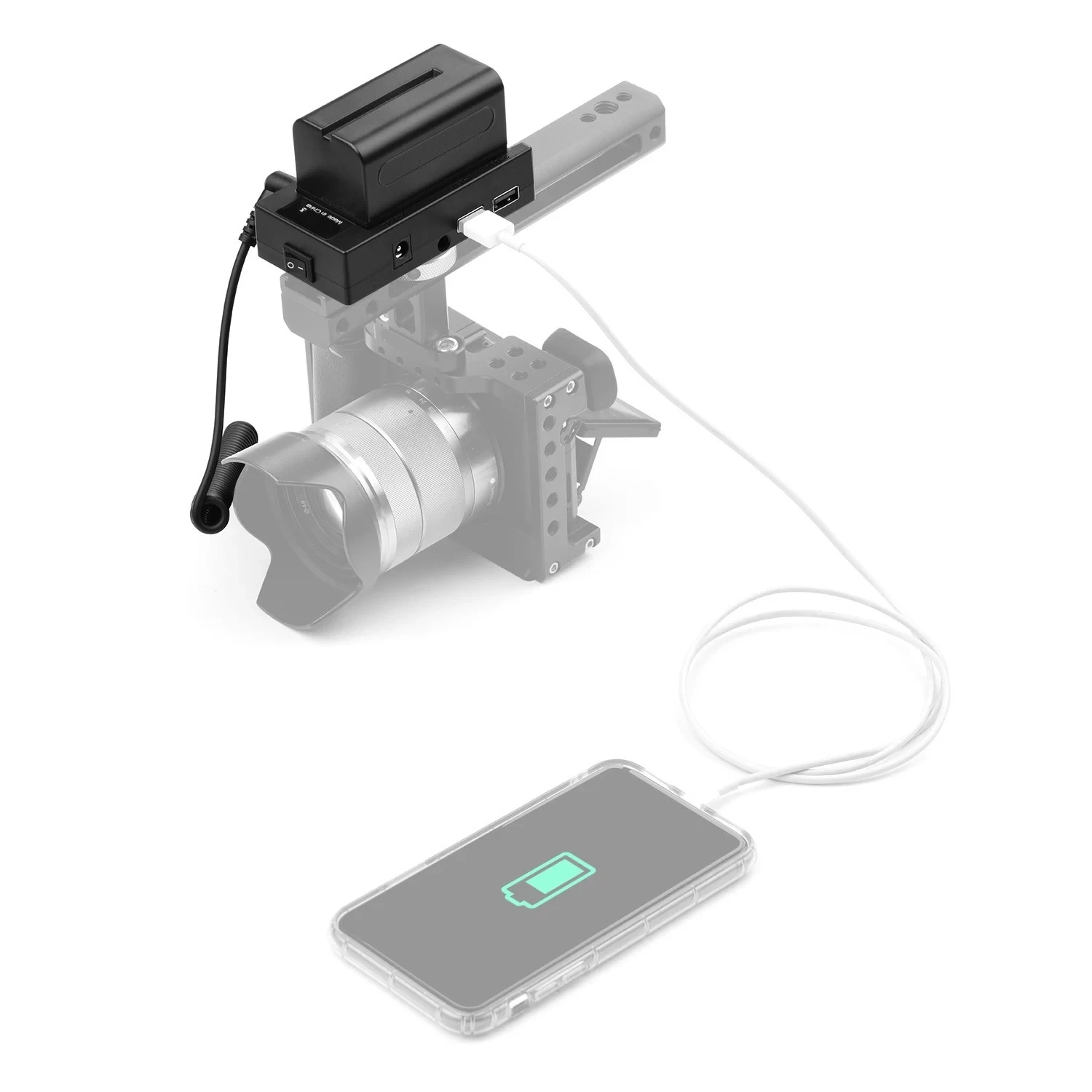 NP-F970 F750 Battery Plate Holder Adapter with Dual USB Interface + DMW-DCC8 Dummy Battery Coupler for Panasonic G6/G7
NP-F970 F750 Battery Plate Holder Adapter with Dual USB Interface + DMW-DCC8 Dummy Battery Coupler for Panasonic G6/G7