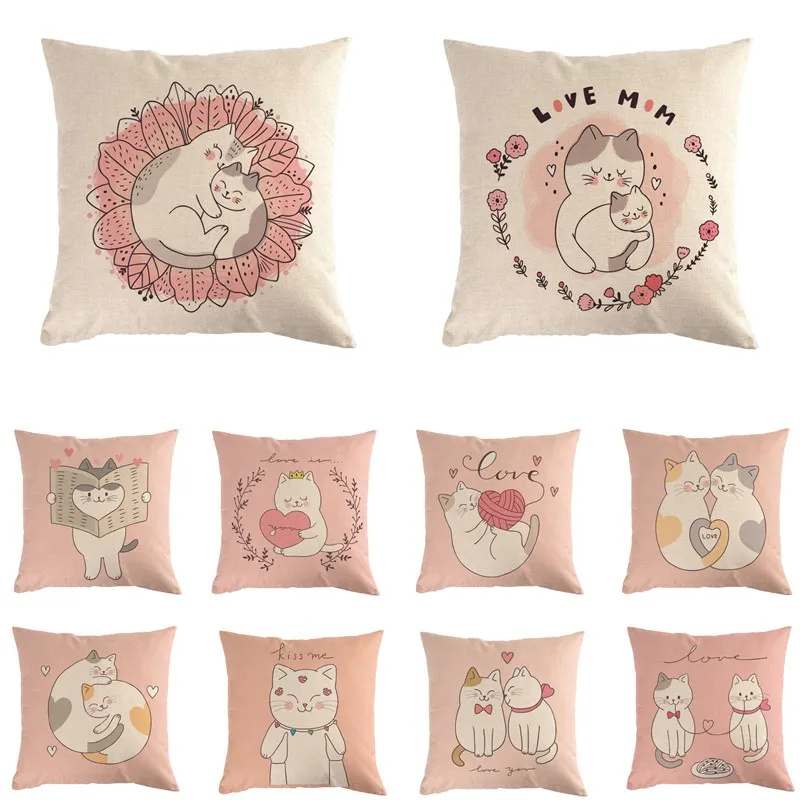 45cm*45cm Hand Painted Cartoon cat Cushion Cover and Sofa Pillow Case Home Decorative Pillow Cover
45cm*45cm Hand Painted Cartoon cat Cushion Cover and Sofa Pillow Case Home Decorative Pillow Cover