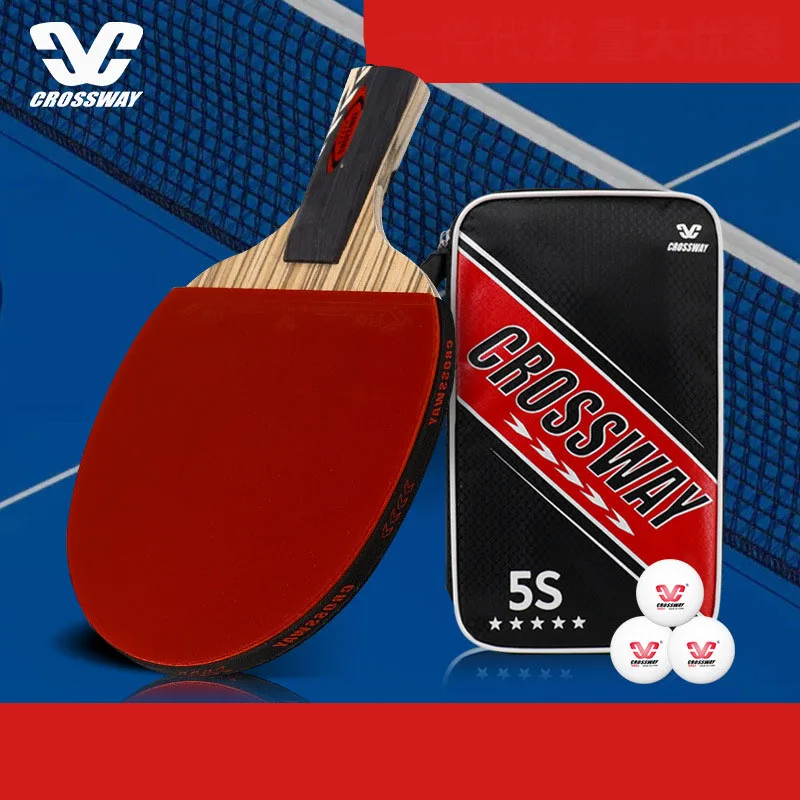 Crossway 7-star table tennis racket professional offensive table tennis racket with rubber certification
Crossway 7-star table tennis racket professional offensive table tennis racket with rubber certification
