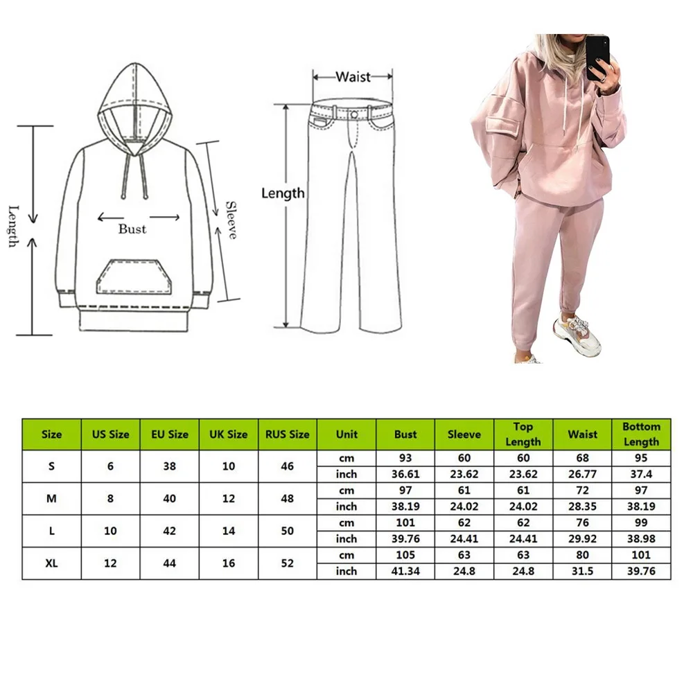 Autumn Winter Women's Tracksuit Oversized Hoodie And Pants Solid Outfits Casual Sport Suit Two Piece Set Women
Autumn Winter Women's Tracksuit Oversized Hoodie And Pants Solid Outfits Casual Sport Suit Two Piece Set Women
