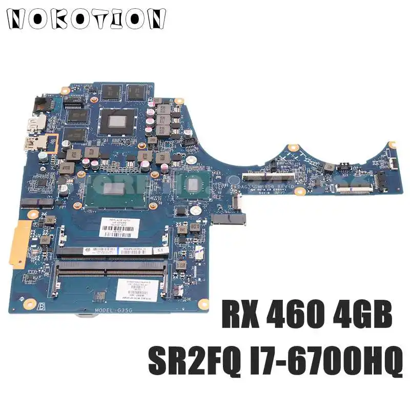 NOKOTION 863097-601 863097-001 DAG35GMB8D0 модель G35G для ноутбука HP 15-AX материнская плата SR2FQ I7-6700HQ