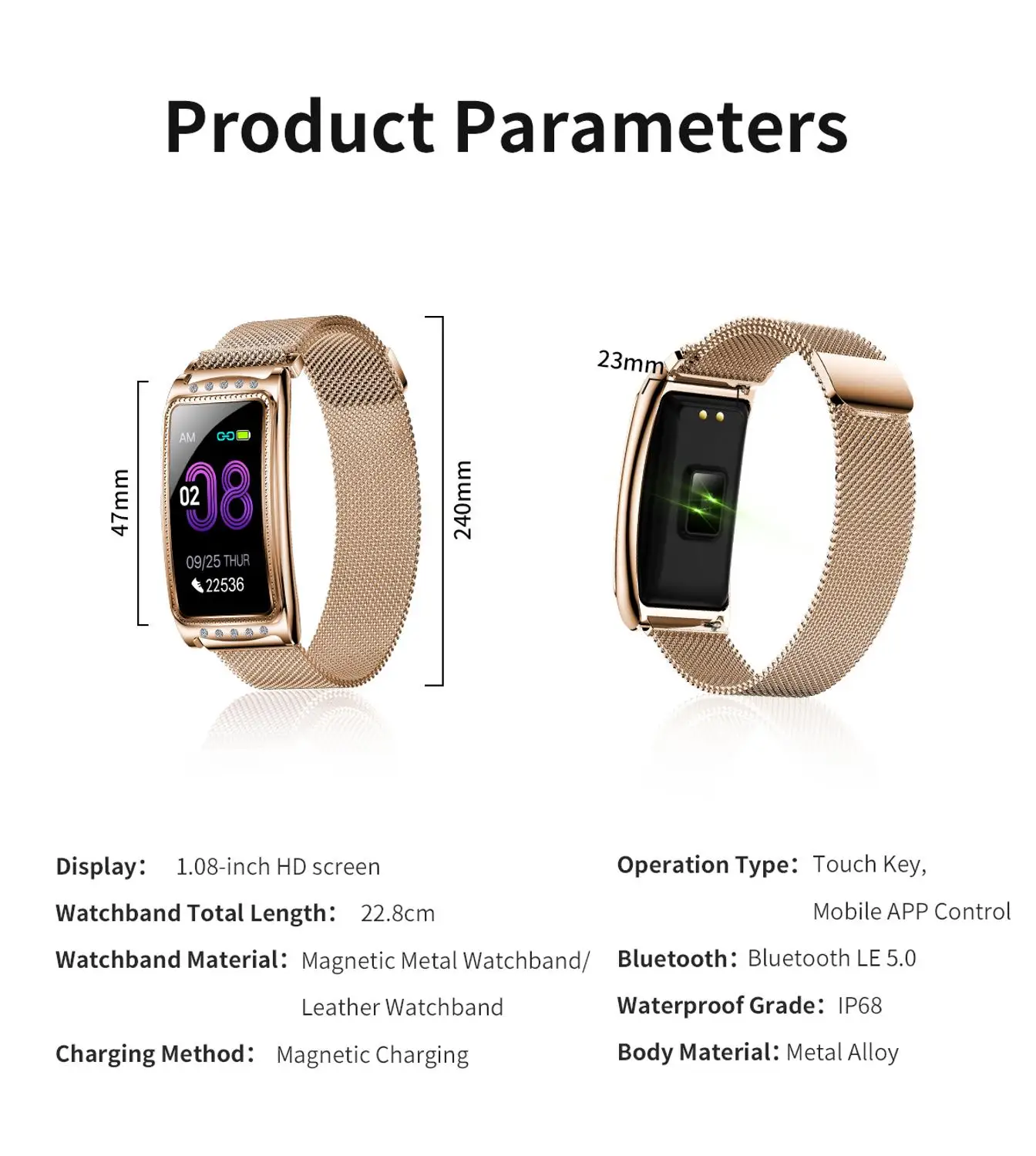 Smart Wristband Fitness Bracelet F28 Sport Watch Waterproof Heart Rate Band Blood Pressure Monitor Fitness Tracker For Women
Smart Wristband Fitness Bracelet F28 Sport Watch Waterproof Heart Rate Band Blood Pressure Monitor Fitness Tracker For Women