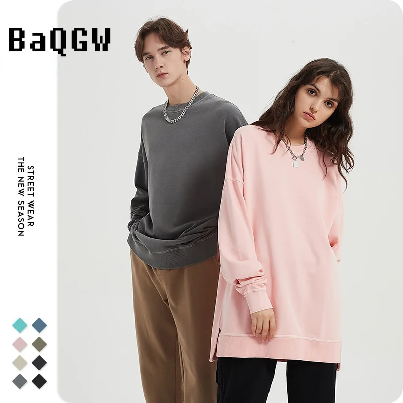 Men/Women 8 Colors Wash and Make Old Split Crew Neck Sweater Autumn High Street Casual Loose Solid Lovers Chic Hoodies Outerwear
Men/Women 8 Colors Wash and Make Old Split Crew Neck Sweater Autumn High Street Casual Loose Solid Lovers Chic Hoodies Outerwear