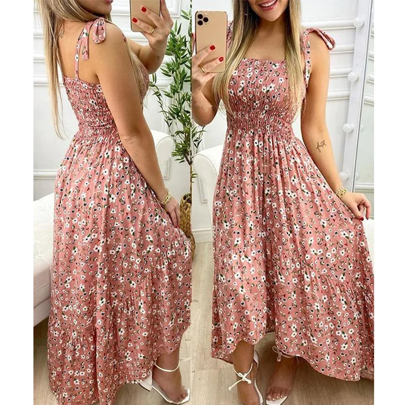 2021 New Fashion Women Casual Summer Dress Tie Strap Ditsy Floral Print Maxi Dress
2021 New Fashion Women Casual Summer Dress Tie Strap Ditsy Floral Print Maxi Dress