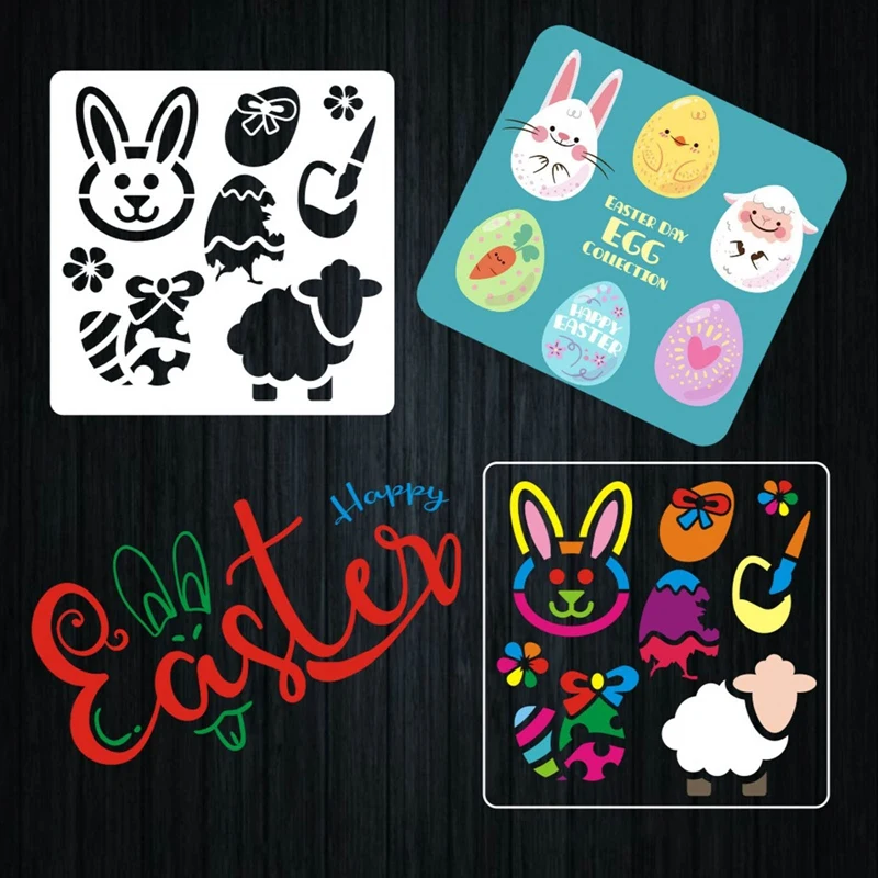 16Pack 5.1x5.1'' Easter Drawing Stencils Templates, Washable Plastic Painting Stencils Easter Decorations Eggs Bunny
16Pack 5.1x5.1'' Easter Drawing Stencils Templates, Washable Plastic Painting Stencils Easter Decorations Eggs Bunny
