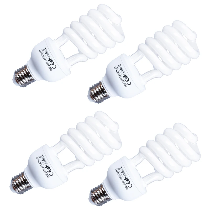 E27 45W x 4 PCS Video Light Photo Studio Bulbs 110-240V 5500K White Photography Light Daylight Lamp Photography Lighting
E27 45W x 4 PCS Video Light Photo Studio Bulbs 110-240V 5500K White Photography Light Daylight Lamp Photography Lighting