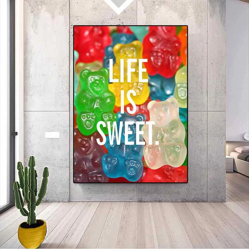 Настенное искусство Candy Life Is Sweet Картина на холсте, украшение, картины, художественные плакаты и принты, Минималистичная картина, декор детск...
Настенное искусство Candy Life Is Sweet Картина на холсте, украшение, картины, художественные плакаты и принты, Минималистичная картина, декор детск...