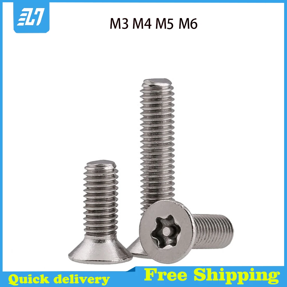 Flat Security Torx Head Screw Metric Thread Countersunk Six Lobe Head Machine Bolt 304 Stainless Seel M3 M4 M5 M6
Flat Security Torx Head Screw Metric Thread Countersunk Six Lobe Head Machine Bolt 304 Stainless Seel M3 M4 M5 M6